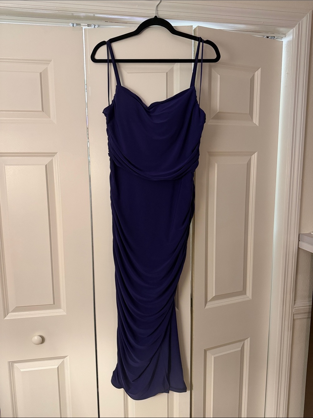 Express Midnight Purple Draped Maxi Slip Dress